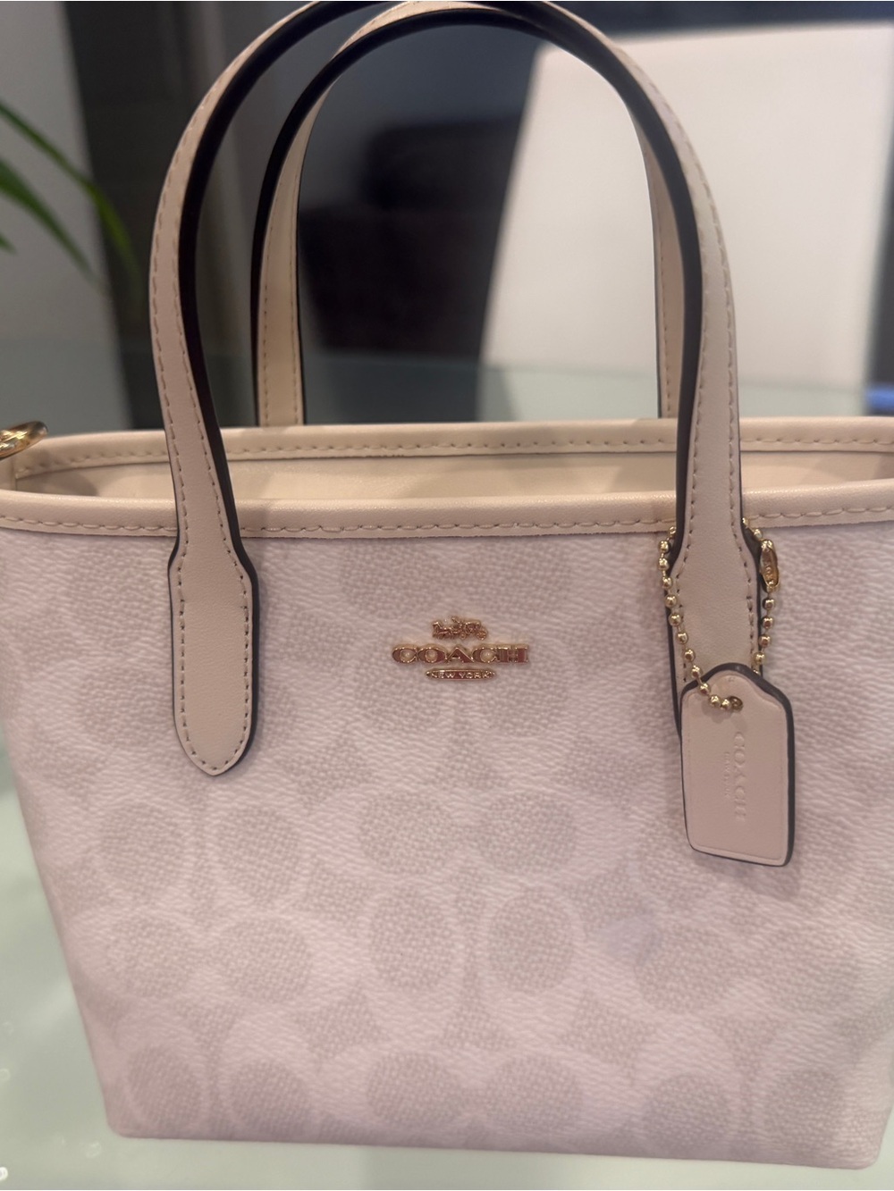 COACH Chalk Signature Mini Tote Bag - Picture 2 of 11